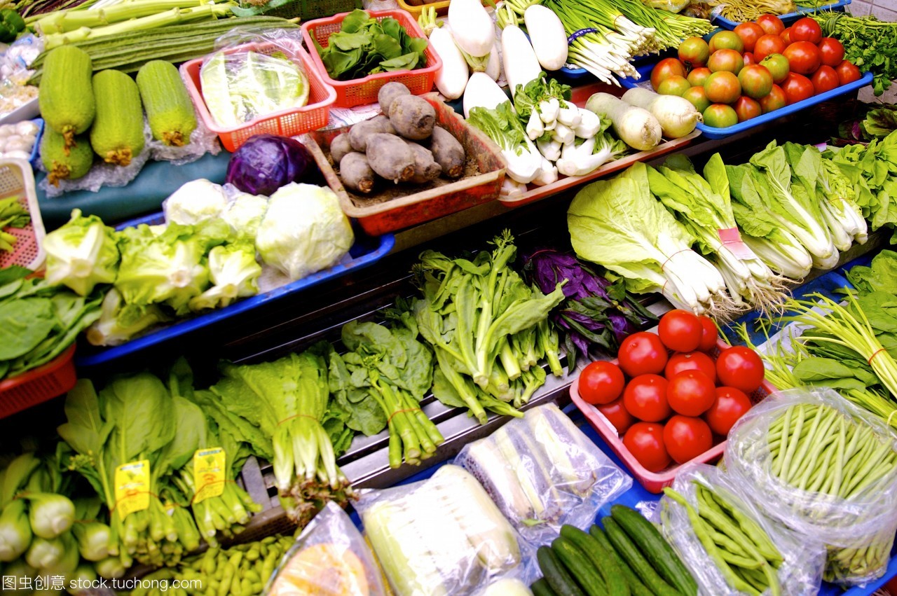 色彩繽紛的蔬菜攤 無(wú)人市場(chǎng)的創(chuàng)意攝影
